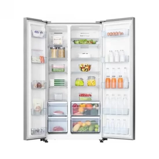 Hisense 518 Liters REF518DR Side By Side Fridge,Silver